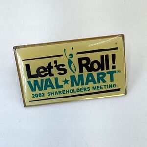 Walmart Let's Roll 2002‎ Shareholders Meeting Lapel Pin Collectible